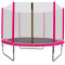 Trambulin külső védőhálóval 250 cm AGA SPORT TOP - Rózsaszín