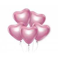 Léggömb, lufi készlet 6 darab GoDan - Beauty&Charm Platinum light pink hearts 