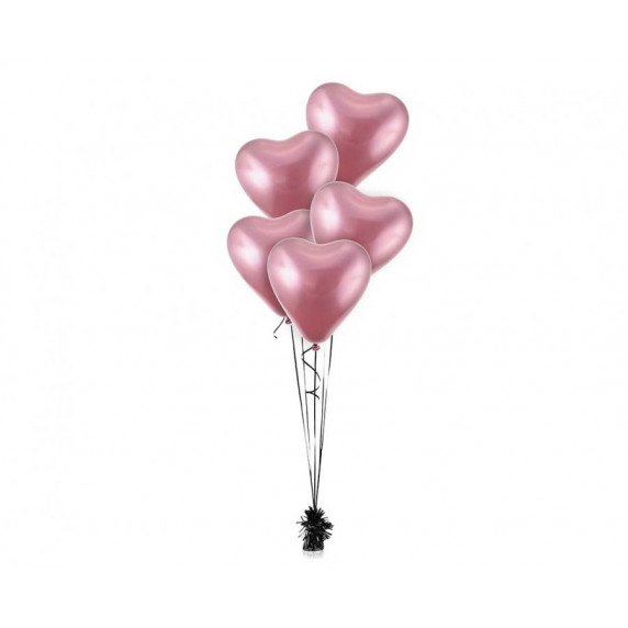 Léggömb, lufi készlet 6 darab GoDan - Beauty&Charm Platinum light pink hearts