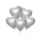 Léggömb, lufi készlet 6 darab GoDan - Beauty&Charm platinum silver hearts