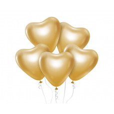Léggömb, lufi készlet 6 darab GoDan - Beauty&Charm platinum gold hearts Előnézet