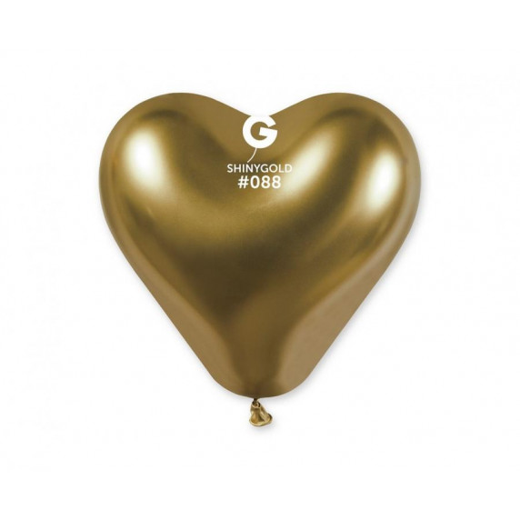 Léggömb, lufi készlet 25 darab GoDan - Arany szív alakú Shiny Gold