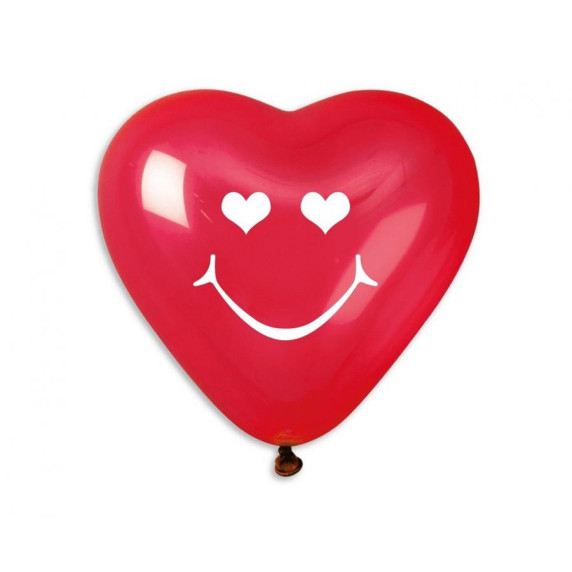 Léggömb, lufi készlet 3 darab GoDan - Piros szívecske smile