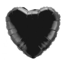 Léggömb, lufi 1 darab GoDan - Szív formájú fekete Előnézet