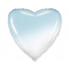 Léggömb, lufi 1 darab GoDan - Szív formájú fehér/kék Előnézet