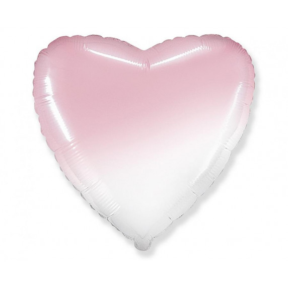 Léggömb, lufi 1 darab GoDan - Szív formájú fehér/rózaszín