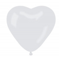Léggömb, lufi készlet 50 darab GoDan - Fehér szív alakú 