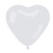 Léggömb, lufi készlet 50 darab GoDan - Fehér szív alakú