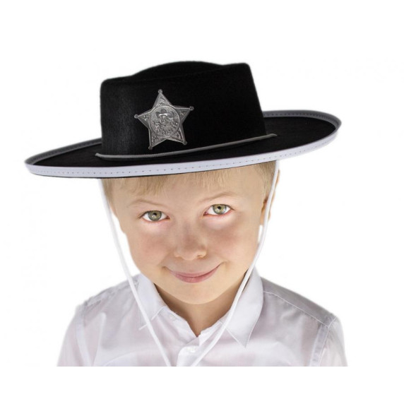 Sheriff kalap jelmez kiegészítő GODAN - Fekete