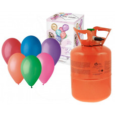 Hélium palack 30 lufi felfújásához 25 darab színes lufival GoDan - Narancssárga Előnézet