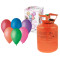Hélium palack 30 lufi felfújásához 25 darab színes lufival GoDan - Narancssárga