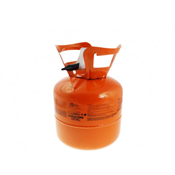 Hélium palack 20 lufi felfújásához 25 darab színes lufival GoDan - Narancssárga