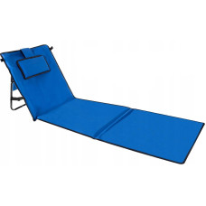 Napozóágy, strandszőnyeg állítható háttámlával TRIZAND - Kék 