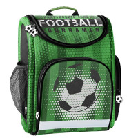 Merevfalú ergonomikus iskolatáska 36x30x16 cm PASO - Football zöld 