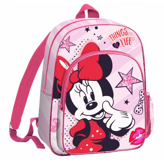 Iskolai szett Kids Licensing Minnie 2021 RÓZSASZÍN - hátizsák, tolltartó, füzet készlet