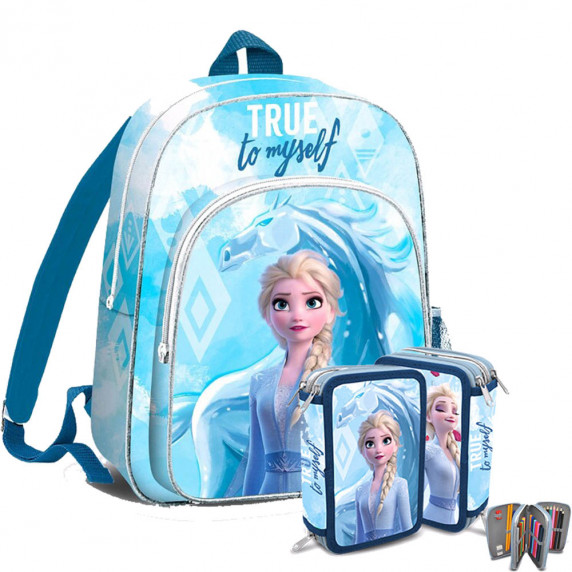 Kids Licensing Jégvarázs Frozen iskolai szett 2020 TRUE - hátizsák, tolltartó