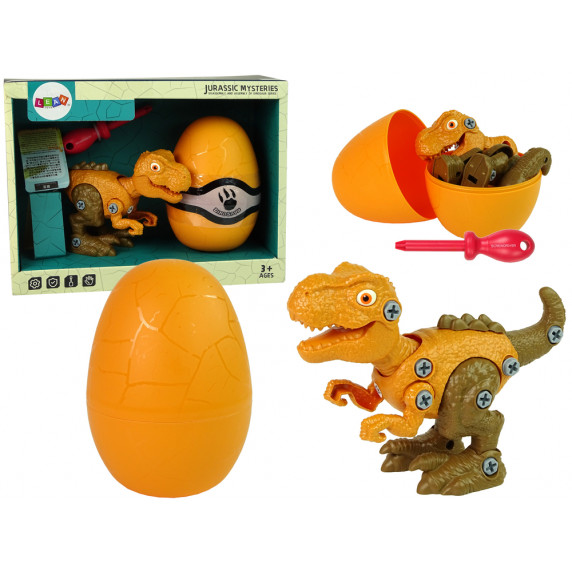 Csavarozható játék dinoszaurusz Tyrannosaurus rex + dínó tojás