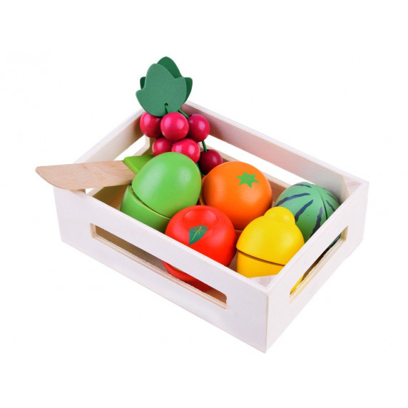 Fa szeletelhető gyümölcsök faládában Inlea4Fun FRUIT BOX