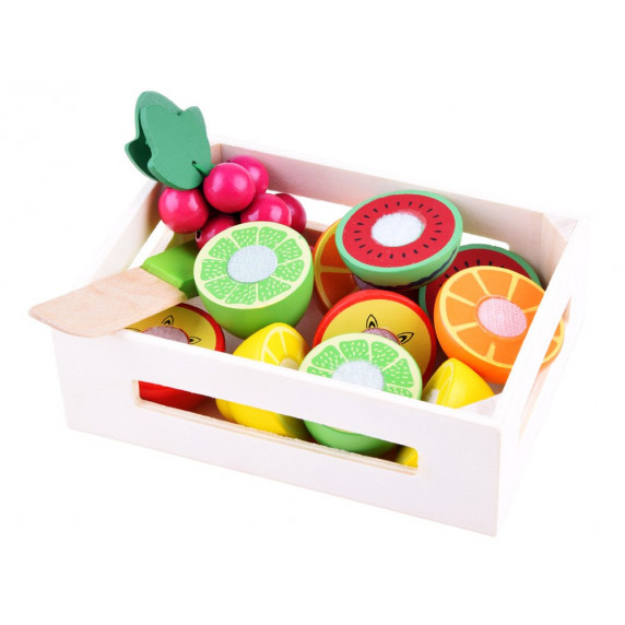 Fa szeletelhető gyümölcsök faládában Inlea4Fun FRUIT BOX