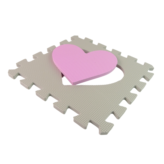 Habszivacs szőnyeg puzzle 25 darabos Inlea4Fun - fekete, rózsaszín