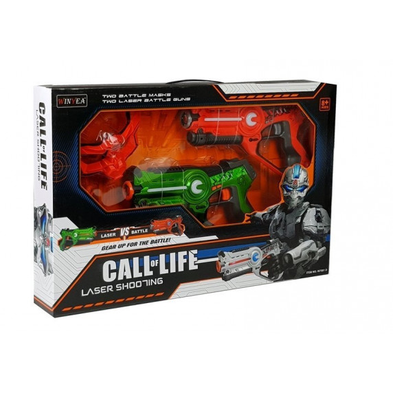 Call Of Life Lézeres fegyver és maszk szett piros - zöld