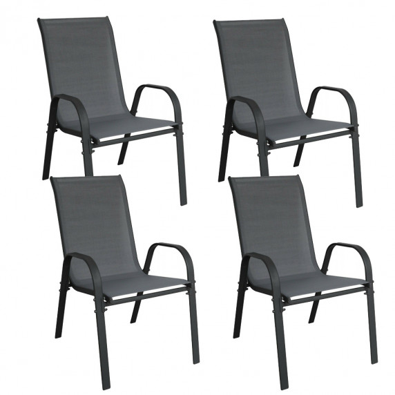 Kerti szék 4 darab Linder Exclusiv MC330881 STAPEL - Szürke