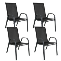 Kerti szék 4 darab Linder Exclusiv MC330880 STAPEL - Fekete 