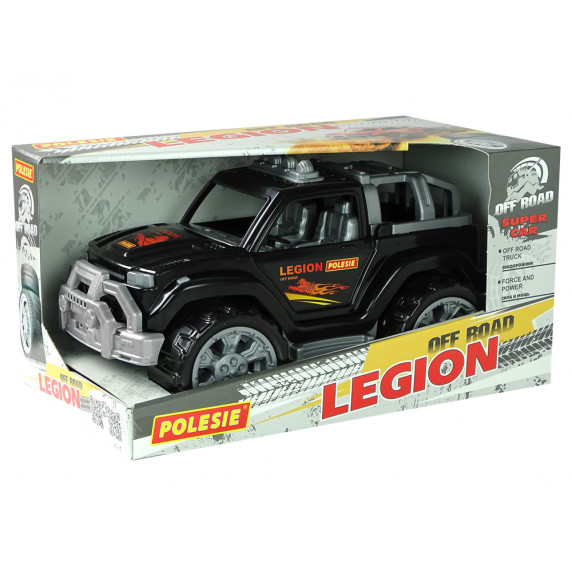 Nagy terepjáró játékautó POLESIE Legion Black 89083 - fekete