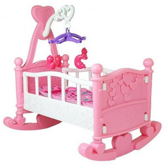 Játékbölcső babáknak Inlea4Fun BABY BED - rózsaszín
