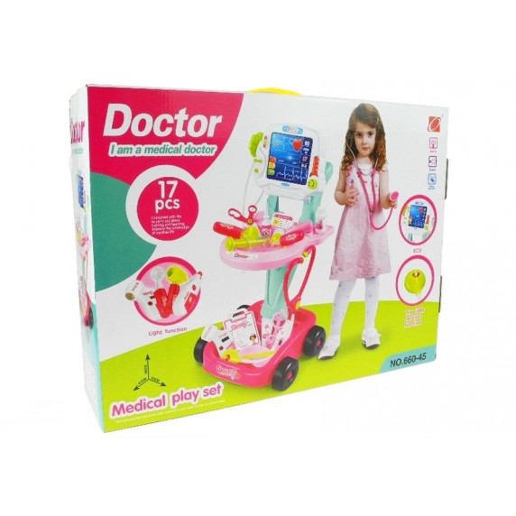 Orvosi kocsi gyerekeknek Inlea4Fun Doctor - Rózsaszín