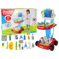 Orvosi kocsi gyerekeknek Inlea4Fun MEDICAL PLAY SET - kék/piros 