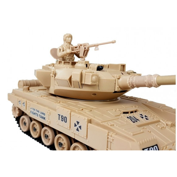 Távirányítós tank Inlea4Fun RC COMBAT ZONE T - krémszínű