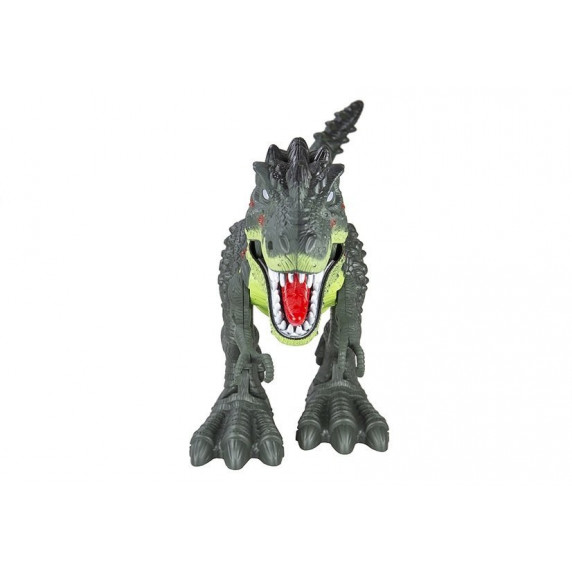 Lépegető, sétáló dinoszaurusz figura fény- és hangeffektekkel Inlea4Fun TYRANNOSAURUS REX - zöld