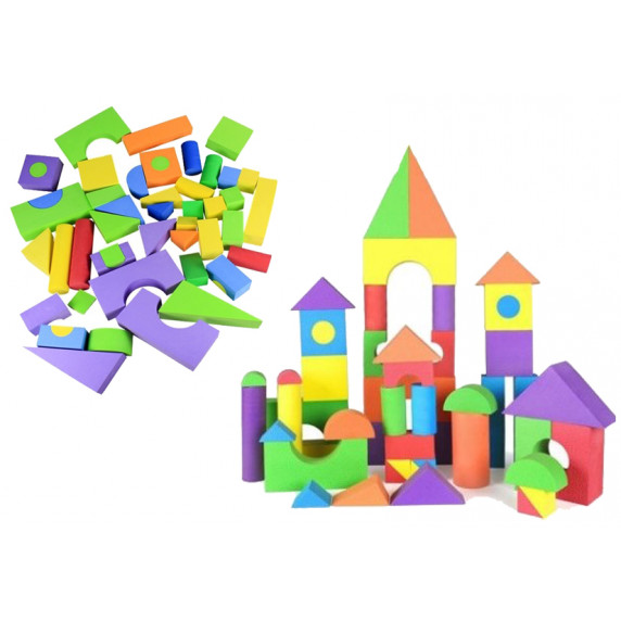 Hab építőkocka gyermekeknek 48 darabos Inlea4Fun BUILDING BLOCKS 