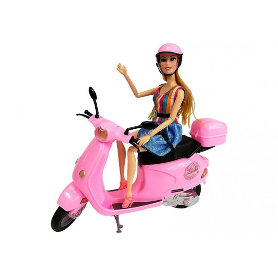 Játékbaba robogóval Inlea4Fun FASHION MOTORCYCLE