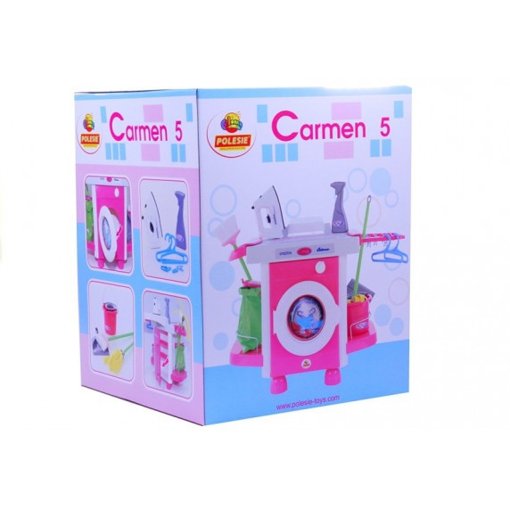 Játék mosógép kiegészítőkkel Polesie CARMEN 58843