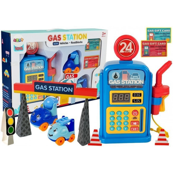 Interaktív játék benzinkút autóval Inlea4Fun GAS STATION