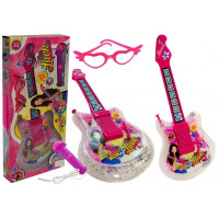 Játék gitár mikrofonnal és parti szemüveggel Inlea4Fun GIRL LUCK 