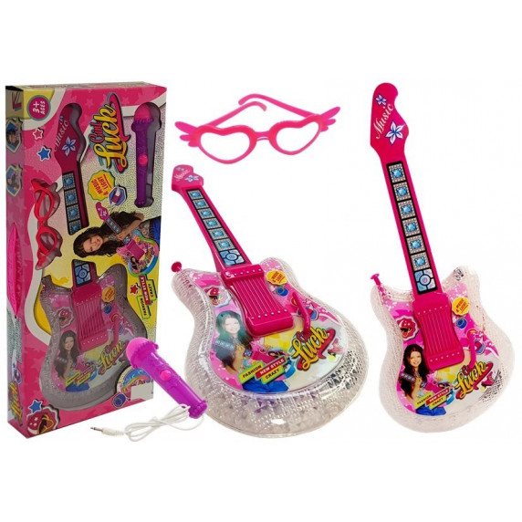 Játék gitár mikrofonnal és parti szemüveggel Inlea4Fun GIRL LUCK