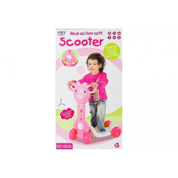 Roller Inlea4Fun SCOOTER - rózsaszín zsiráf