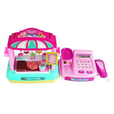 Mini cukrászda pénztárgéppel Inlea4Fun DELUXE CANDY SHOP - Rózsaszín Előnézet
