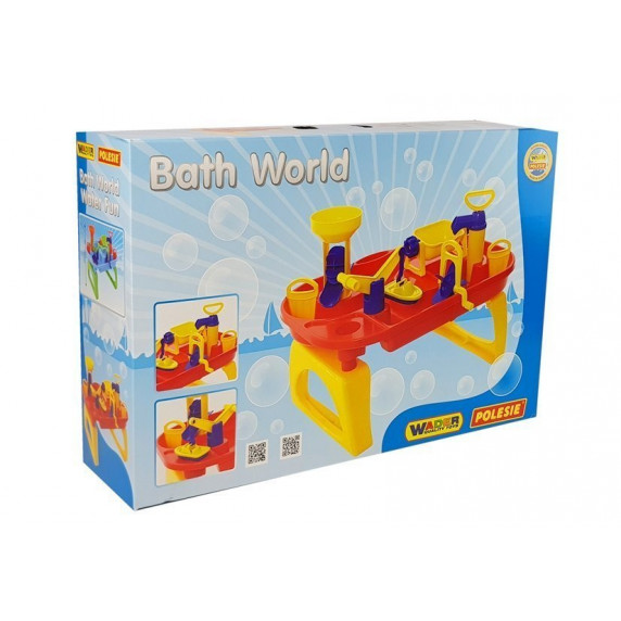 Vizes játékasztal Inlea4Fun BATH WORLD - sárga/piros
