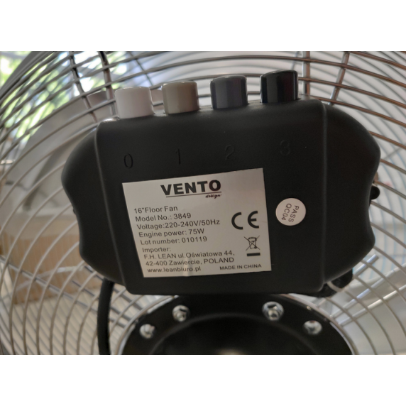 Padló ventilátor VENTO 40 cm 75W - króm