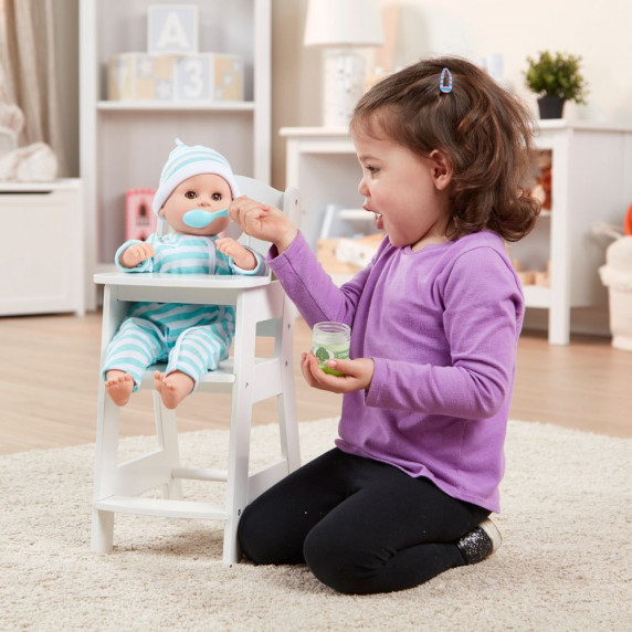 Fa játék etetőszék babáknak MELISSA&DOUG - fehér