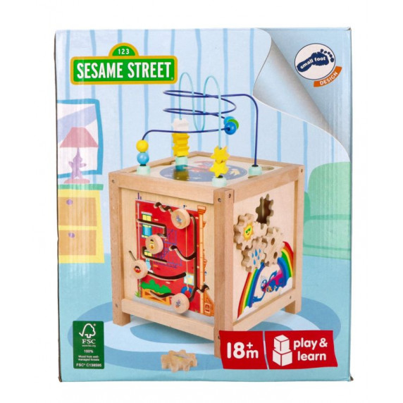 Fa készségfejlesztő játék, fejlesztő kocka SMALL FOOT - Sesame street