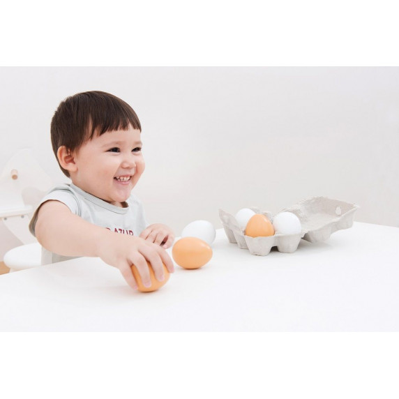 Fa játék élelmiszer tojás 6 darab LELIN