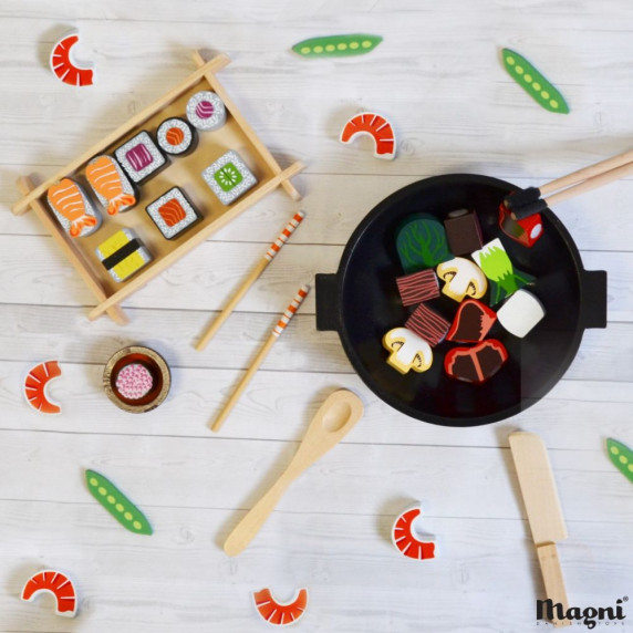 Fa játék élelmiszer Sushi készlet MAGNI