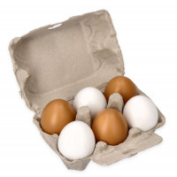 Fa játék élelmiszer tojás 6 darab LELIN 