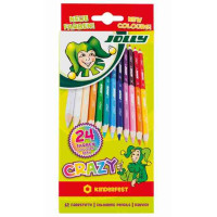 Színes ceruza kétoldalas 12 színű JOLLY Crazy Crayons Twosided 