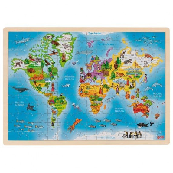 Puzzle világtérkép Goki